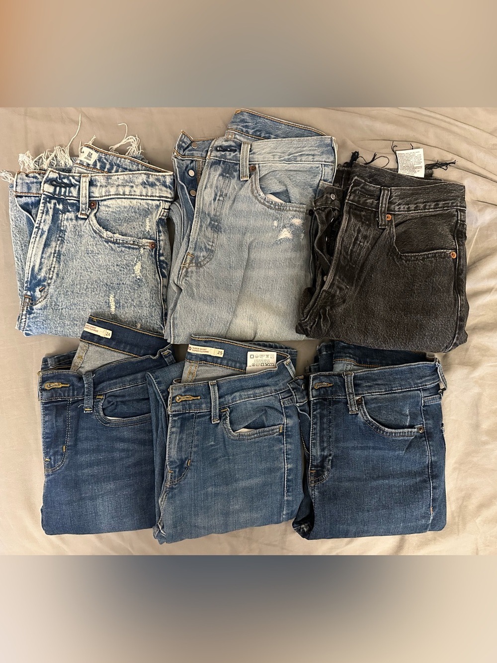 Levi’s & Popular Brand Women's Jeans - Light, Medium & Dark Blue, Black Wash
